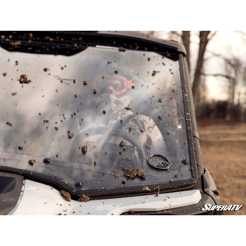 SuperATV Can - Am Maverick R Scratch - Resistant Full Windshield - MojoMotoSport.com