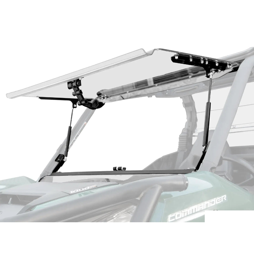 SuperATV Can - Am Maverick Trail Scratch - Resistant Flip Windshield - MojoMotoSport.com
