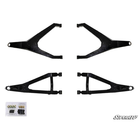 SuperATV Can - Am Maverick X3 High Clearance Boxed Front A - Arms - MojoMotoSport.com