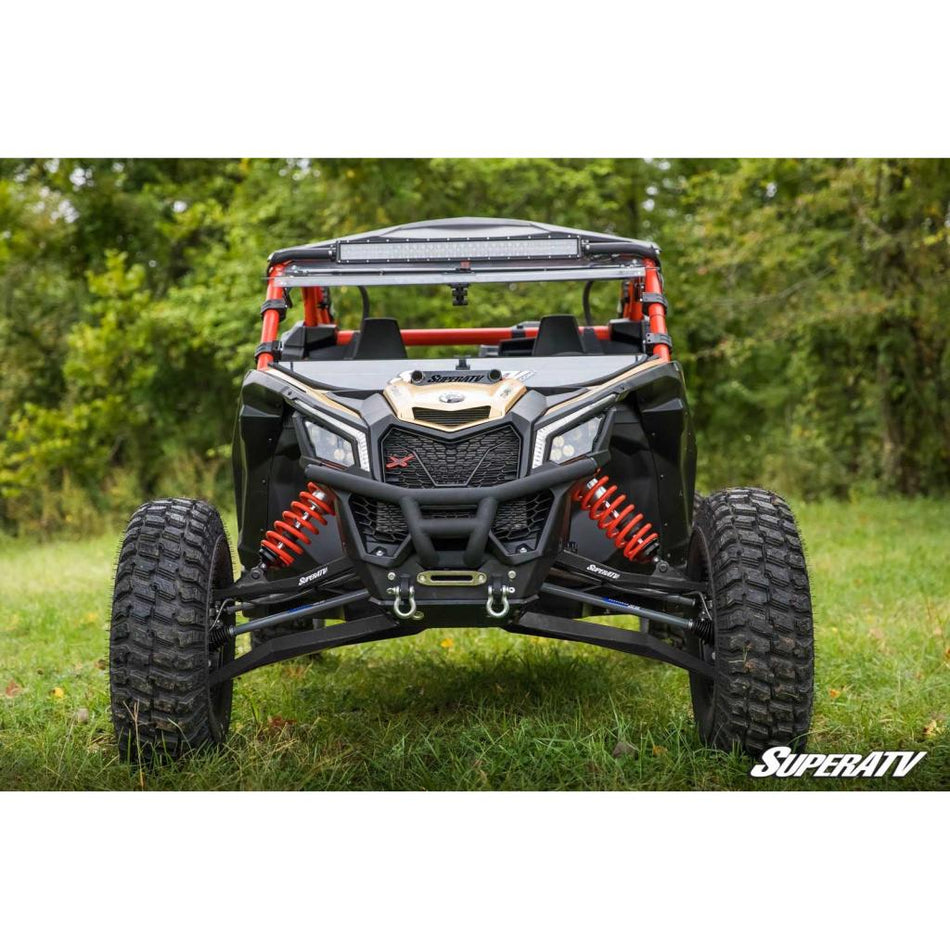 SuperATV Can - Am Maverick X3 High Clearance Boxed Front A - Arms - MojoMotoSport.com