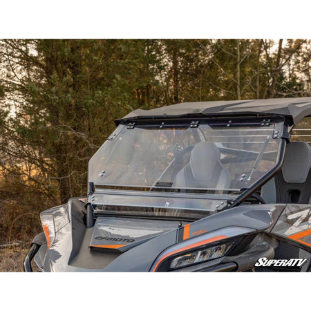 SuperATV CF - Moto ZForce 950 Scratch - Resistant Flip Windshield - MojoMotoSport.com