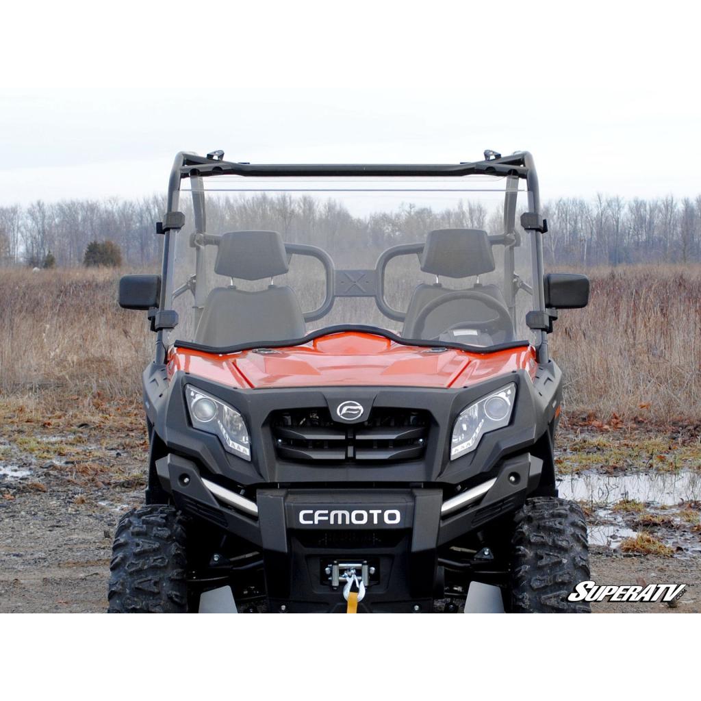 SuperATV CFMOTO UForce 800 Full Windshieldâ€”Scratch - Resistant - MojoMotoSport.com