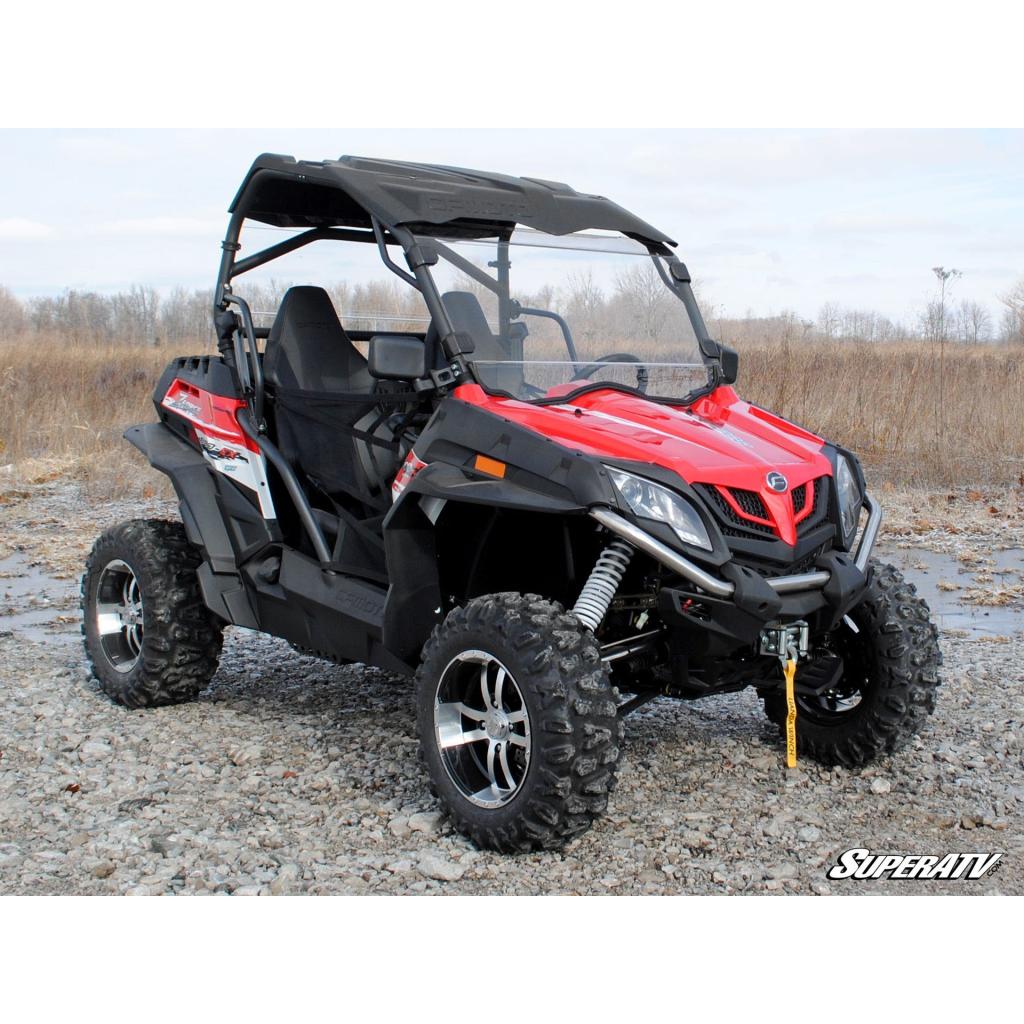SuperATV CFMOTO ZForce 500 Scratch - Resistant Full Windshield - MojoMotoSport.com