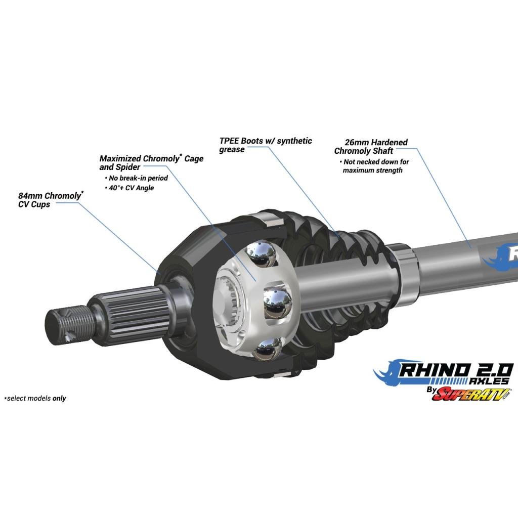 SuperATV Honda Pioneer 1000 Big Lift Kit Heavy - Duty Axle - Rhino 2.0 - MojoMotoSport.com