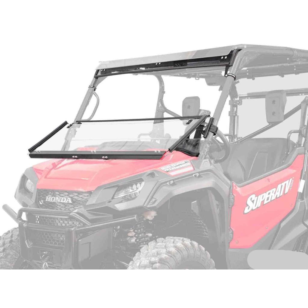 SuperATV Honda Pioneer 1000 Scratch - Resistant 3 - in - 1 Windshield - MojoMotoSport.com