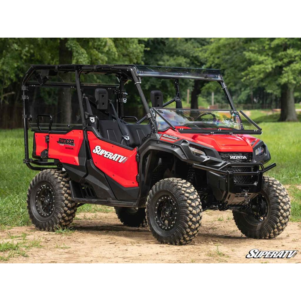 SuperATV Honda Pioneer 1000 Scratch - Resistant 3 - in - 1 Windshield - MojoMotoSport.com