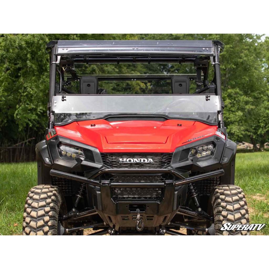 SuperATV Honda Pioneer 1000 Scratch - Resistant 3 - in - 1 Windshield - MojoMotoSport.com