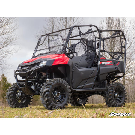 SuperATV Honda Pioneer 700 Scratch Resistant Flip Down Windshield - MojoMotoSport.com