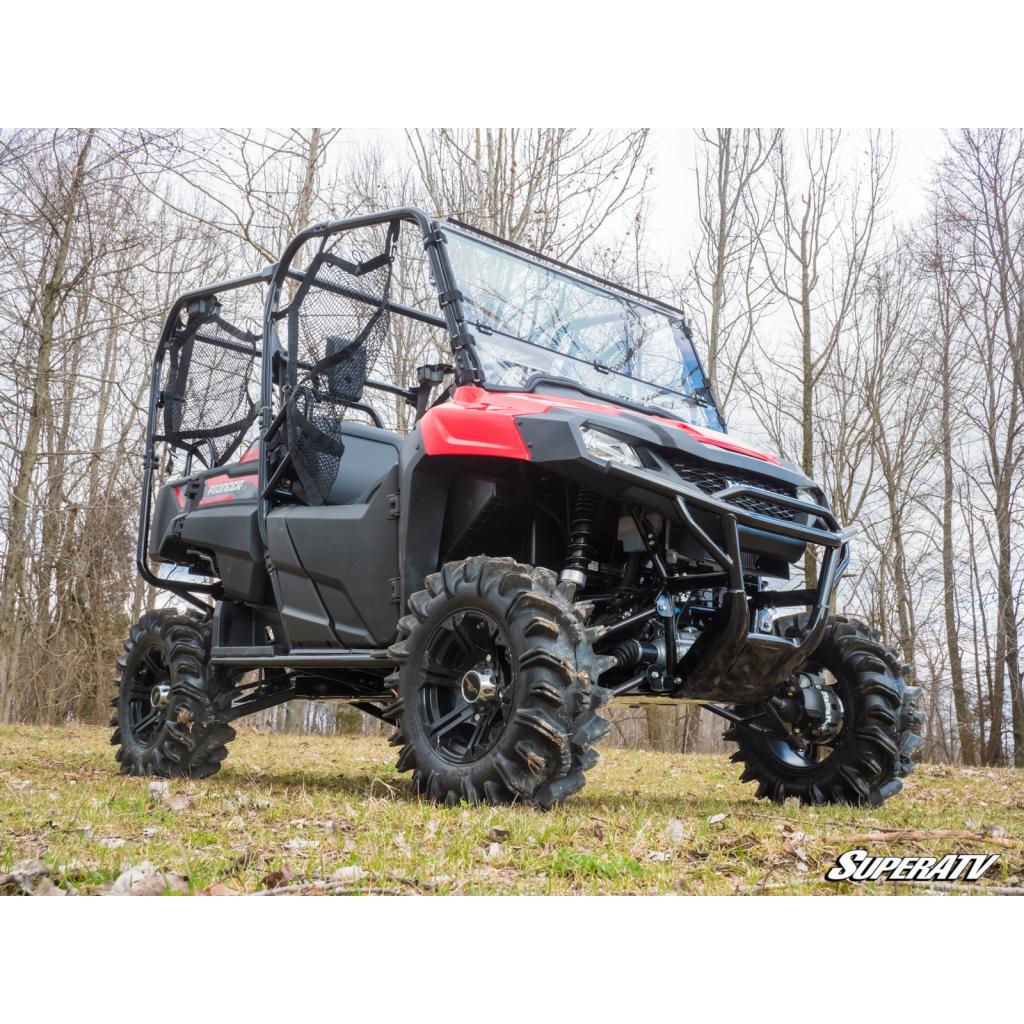 SuperATV Honda Pioneer 700 Scratch Resistant Flip Down Windshield - MojoMotoSport.com