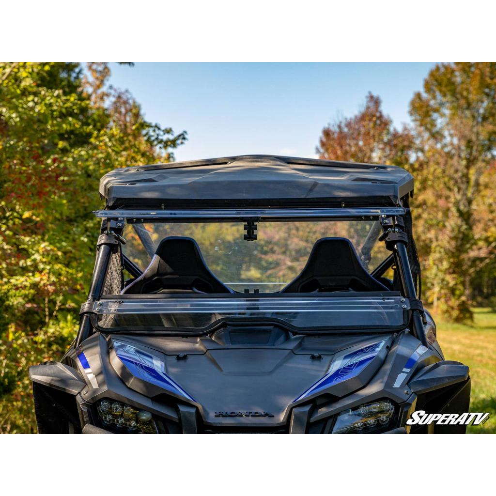 SuperATV Honda Talon 1000 Scratch - Resistant Flip Windshield - MojoMotoSport.com