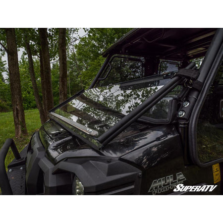 SuperATV Kawasaki Mule Pro Scratch Resistant Flip Down Windshield - MojoMotoSport.com