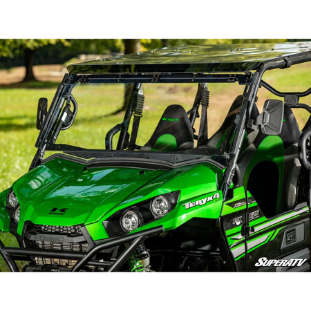 SuperATV Kawasaki Teryx MaxDrive Power Flip Windshield - MojoMotoSport.com