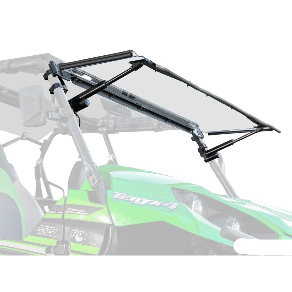 SuperATV Kawasaki Teryx MaxDrive Power Flip Windshield - MojoMotoSport.com