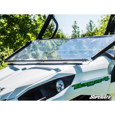 SuperATV Kawasaki Teryx Scratch Resistant Flip Down Windshield - MojoMotoSport.com