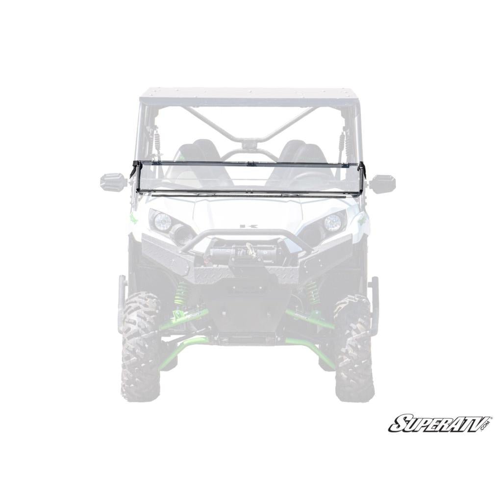 SuperATV Kawasaki Teryx Scratch Resistant Flip Down Windshield - MojoMotoSport.com