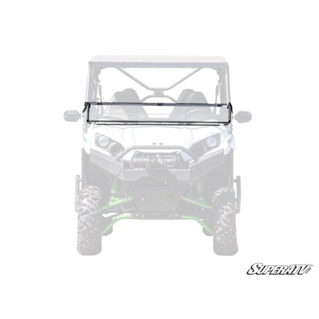 SuperATV Kawasaki Teryx Scratch Resistant Flip Down Windshield - MojoMotoSport.com