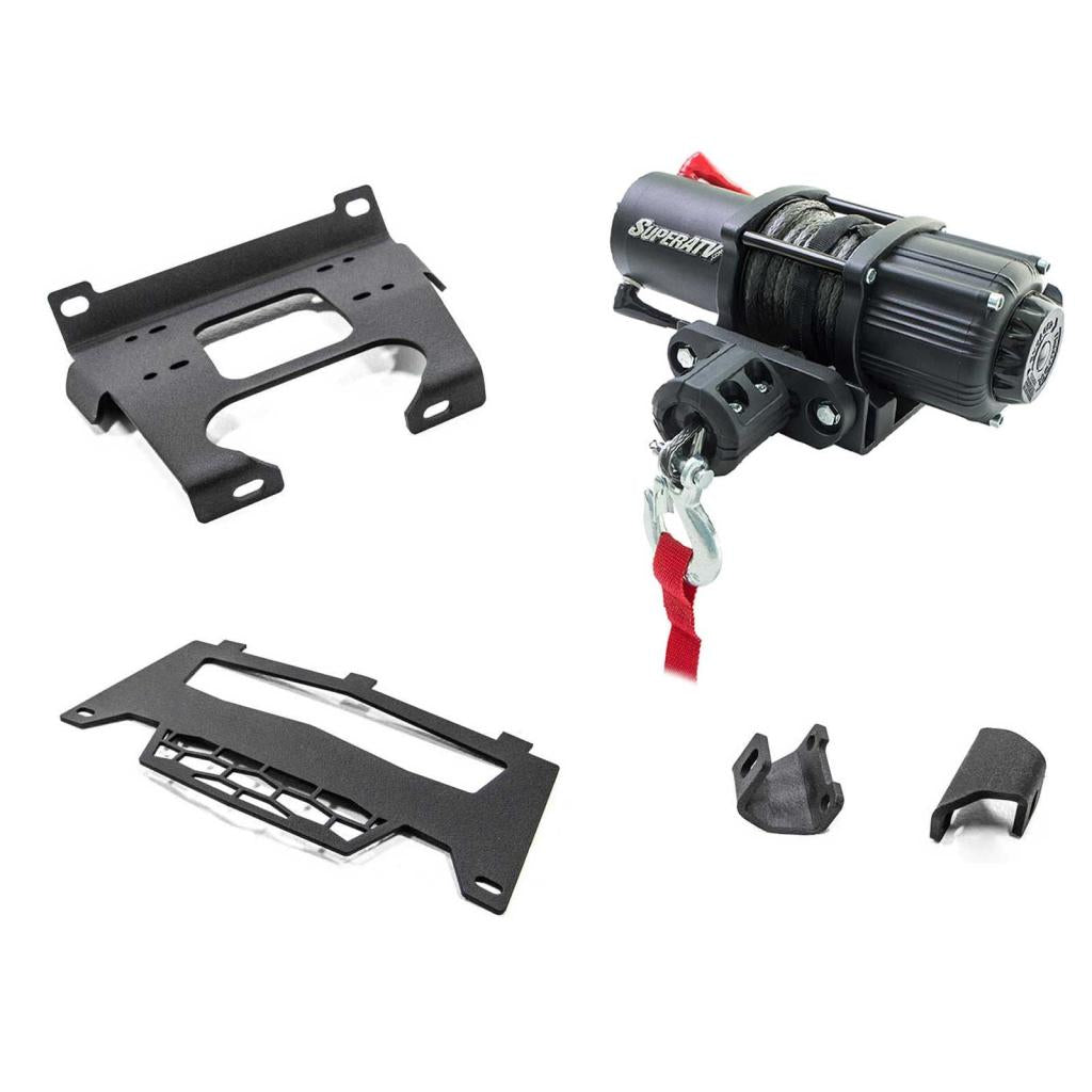 SuperATV Polaris General Winch Mounting Plate - MojoMotoSport.com
