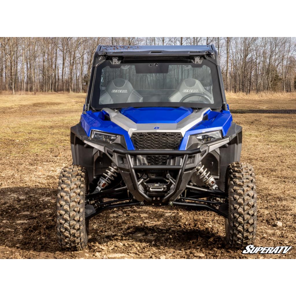 SuperATV Polaris General XP 1000 MaxDrive Power Flip Glass Windshield - MojoMotoSport.com