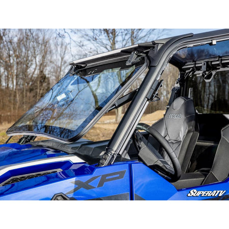 SuperATV Polaris General XP 1000 MaxDrive Power Flip Glass Windshield - MojoMotoSport.com