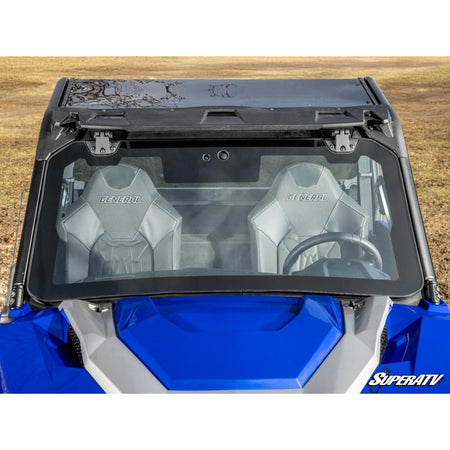 SuperATV Polaris General XP 1000 MaxDrive Power Flip Glass Windshield - MojoMotoSport.com