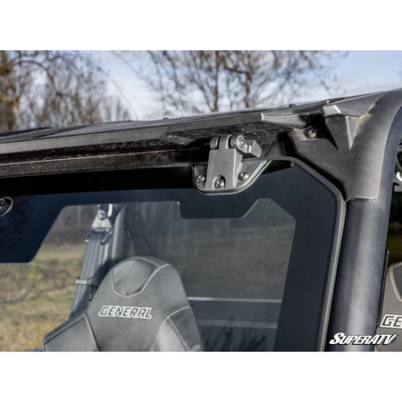 SuperATV Polaris General XP 1000 MaxDrive Power Flip Glass Windshield - MojoMotoSport.com