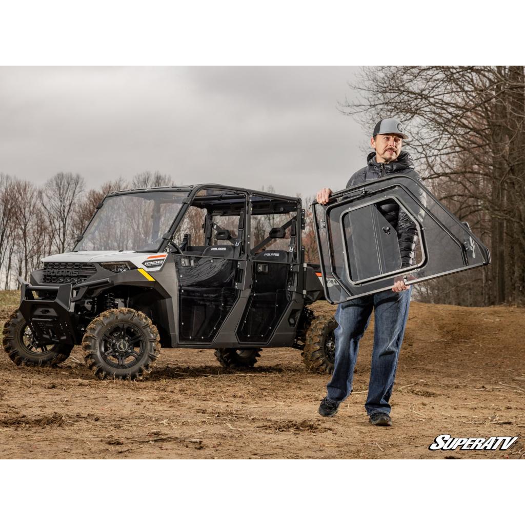 SuperATV Polaris Ranger Crew 1000 Convertible Cab Enclosure Doors - MojoMotoSport.com
