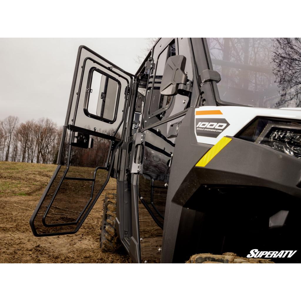 SuperATV Polaris Ranger Crew 1000 Convertible Cab Enclosure Doors - MojoMotoSport.com