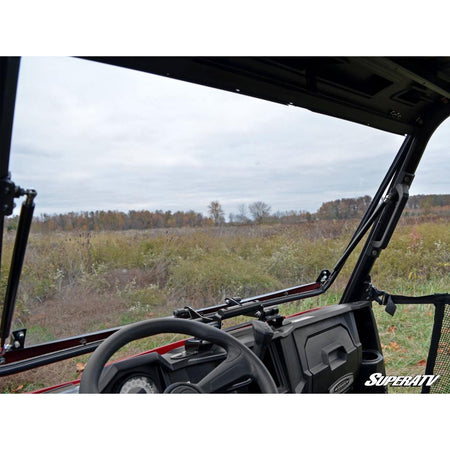 SuperATV Polaris Ranger Midsize Scratch Resistant Flip Windshield - MojoMotoSport.com