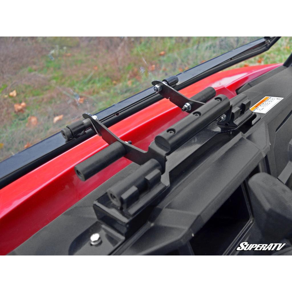 SuperATV Polaris Ranger Midsize Scratch Resistant Flip Windshield - MojoMotoSport.com