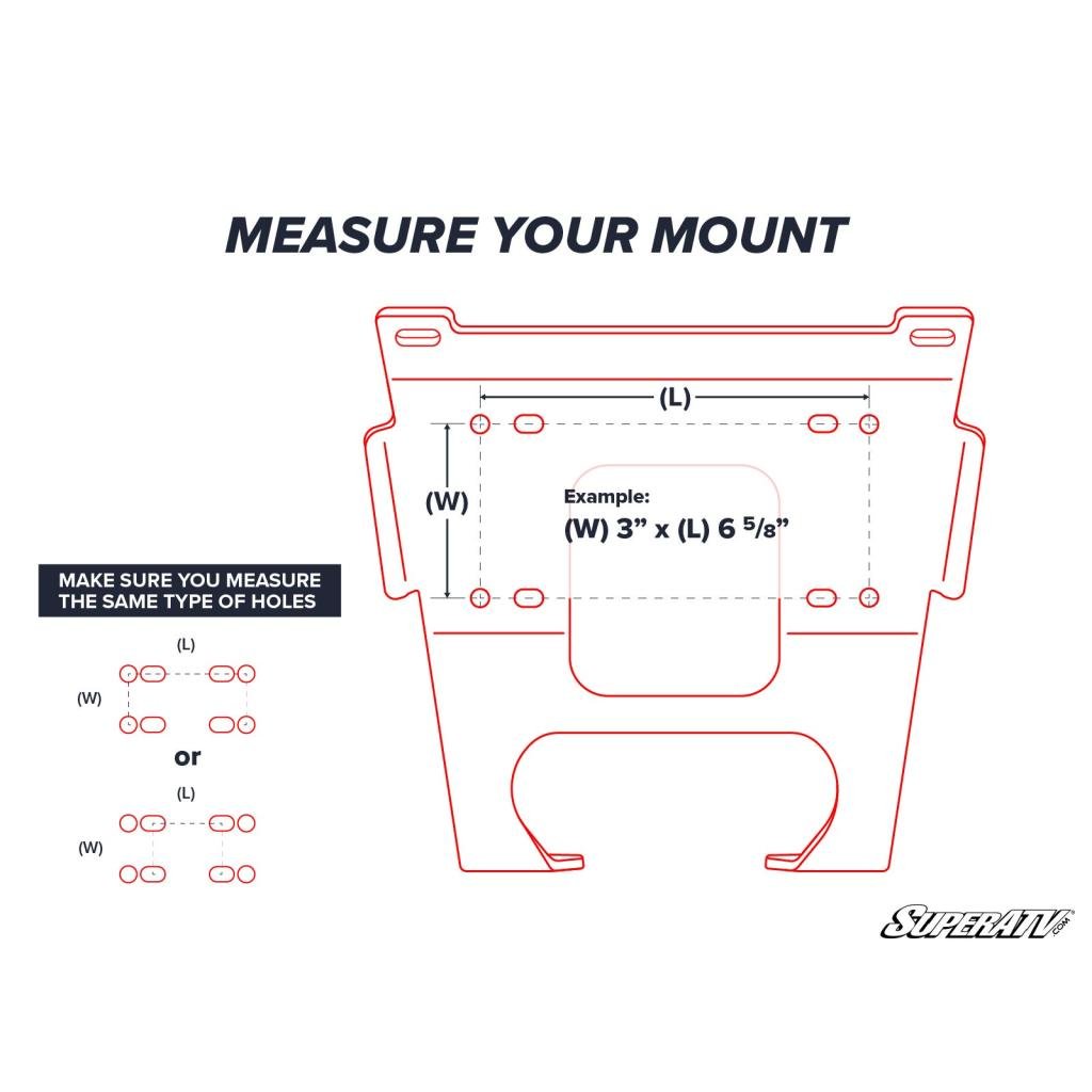 SuperATV Polaris Ranger Midsize Winch Mounting Plate - MojoMotoSport.com