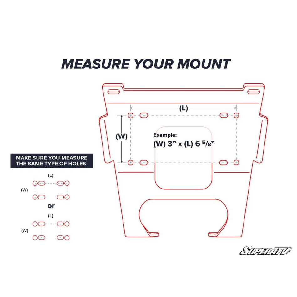 SuperATV Polaris Ranger Midsize Winch Mounting Plate - MojoMotoSport.com