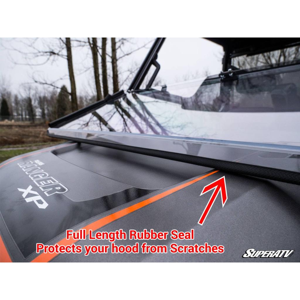 SuperATV Polaris Ranger XP 1000 Polycarbonate Flip Down Windshield - MojoMotoSport.com