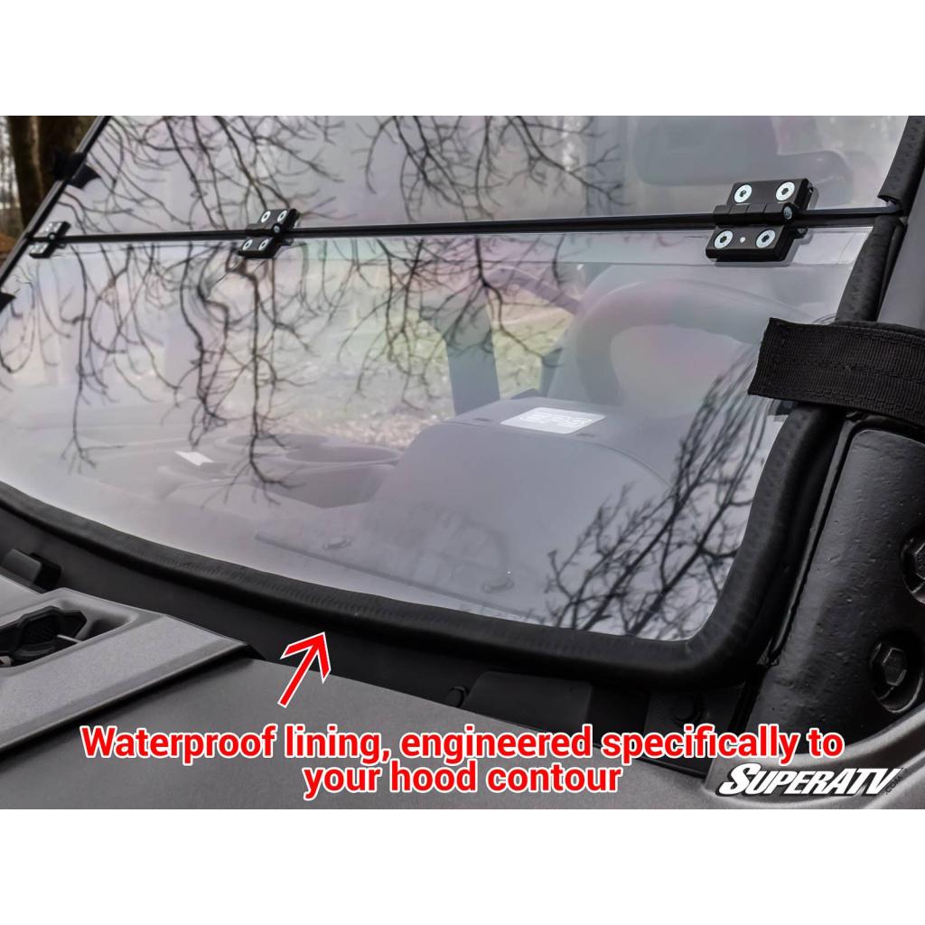 SuperATV Polaris Ranger XP 1000 Polycarbonate Flip Down Windshield - MojoMotoSport.com