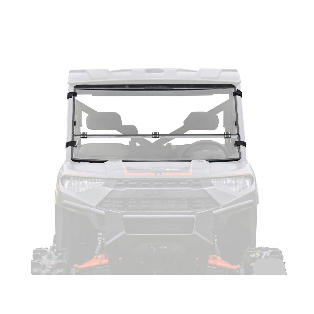 SuperATV Polaris Ranger XP 1000 Scratch Resistant Flip Down Windshield - MojoMotoSport.com