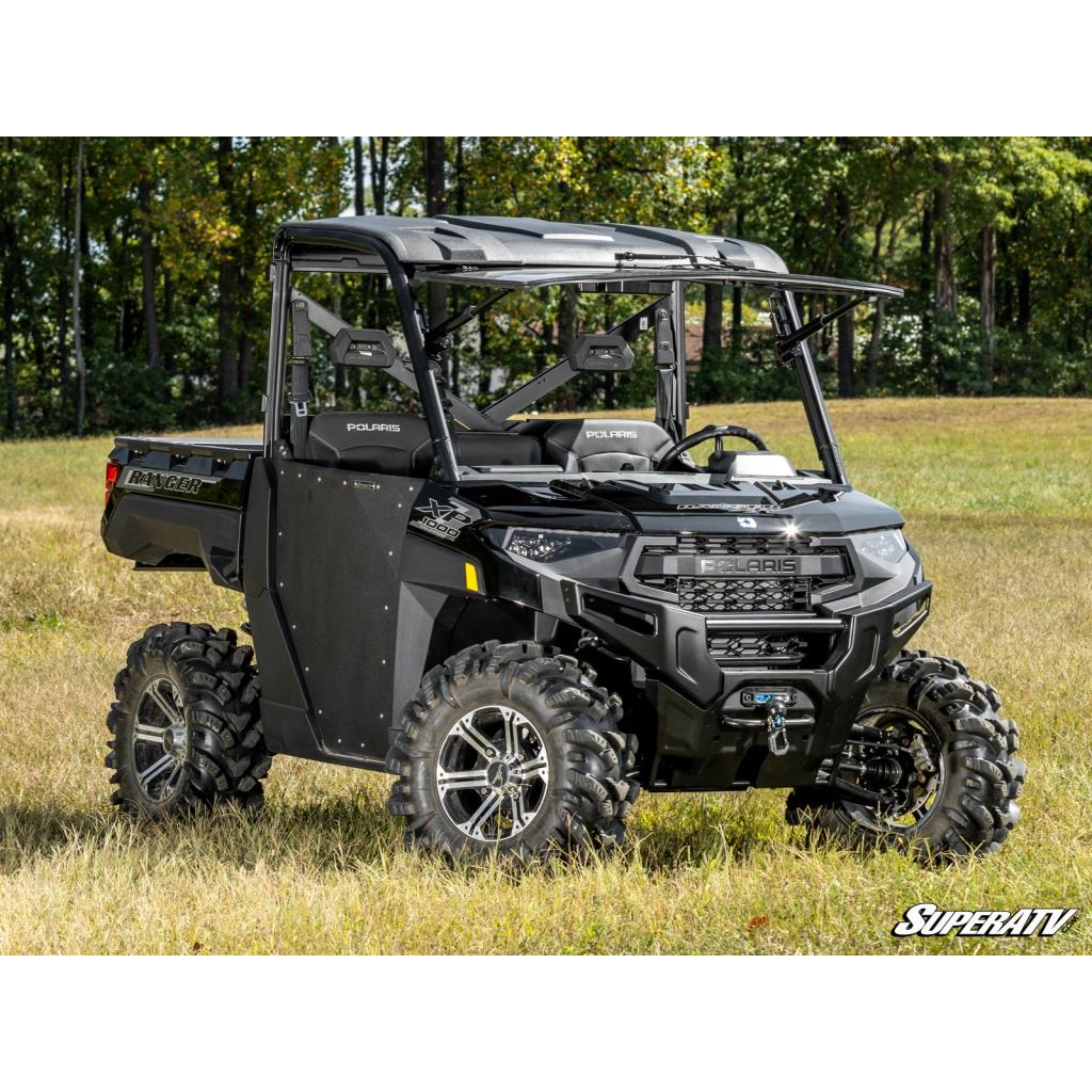 SuperATV Polaris Ranger XP 570 MaxDrive Power Flip Glass Windshield - MojoMotoSport.com
