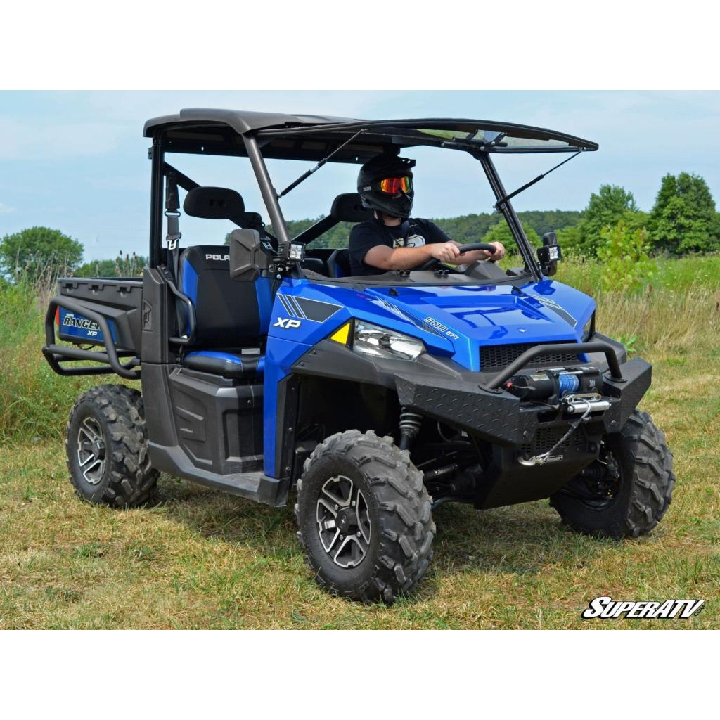 SuperATV Polaris Ranger XP 570 Scratch Resistant Flip Windshield - MojoMotoSport.com