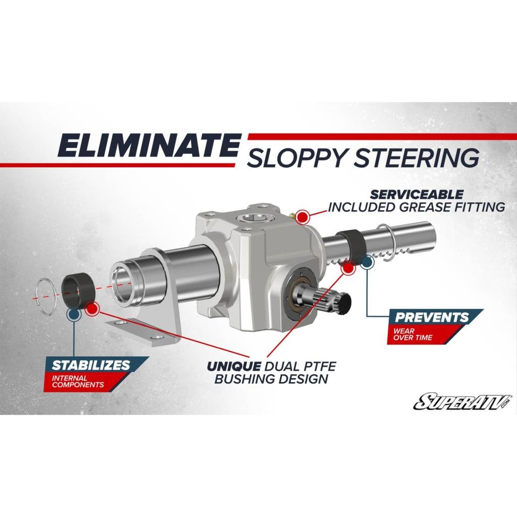 SuperATV Polaris Ranger XP 900 Rackboss 2.0 Steel Rack & Pinion - MojoMotoSport.com