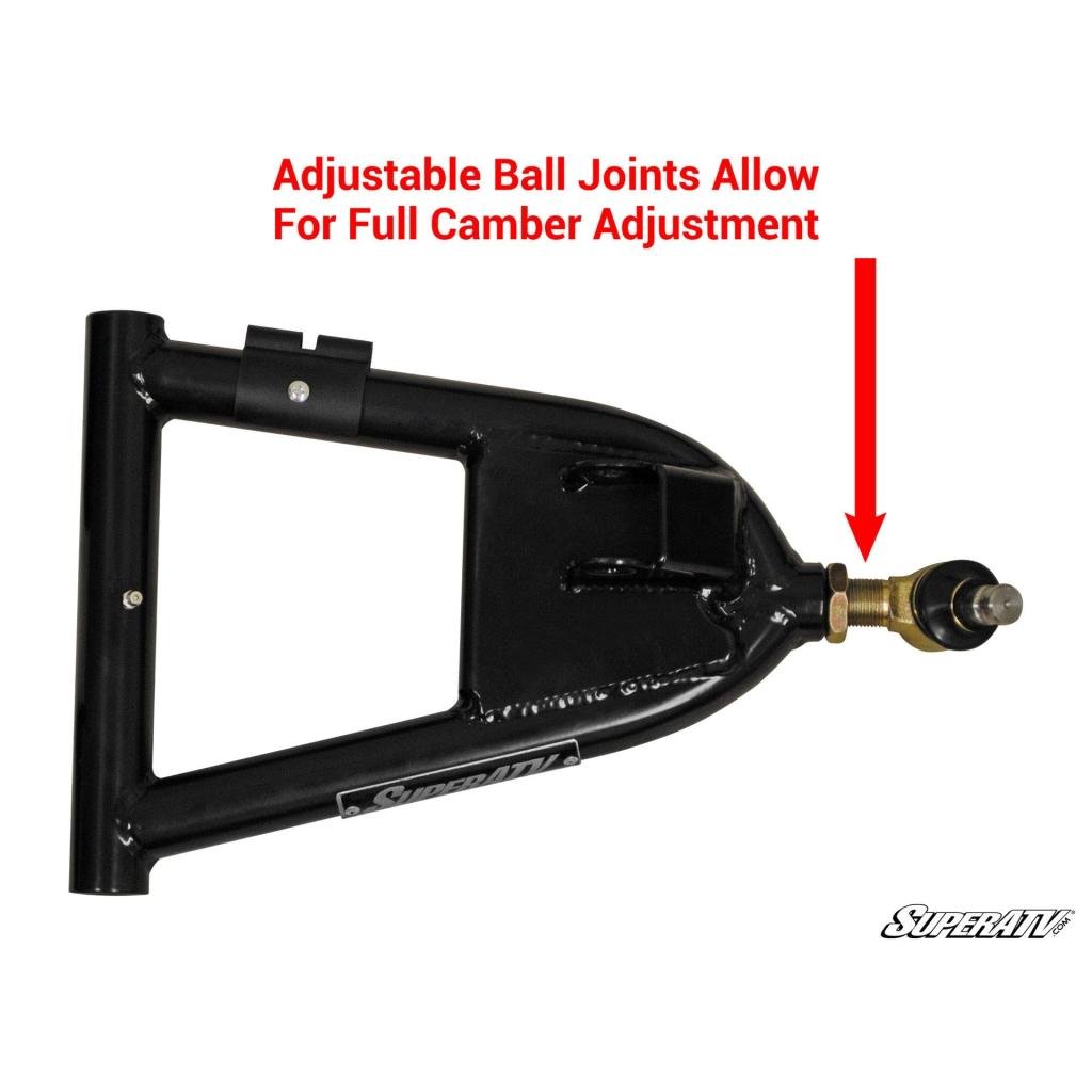 SuperATV Polaris RZR S 800 High Clearance 1.5" Forward Offset A - Arms - MojoMotoSport.com