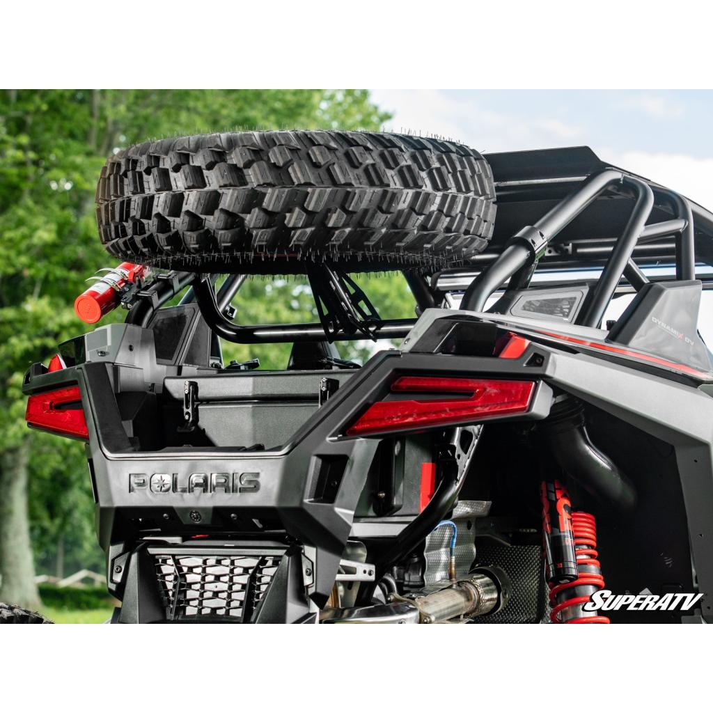 SuperATV Polaris RZR Turbo R Spare Tire Carrier - MojoMotoSport.com