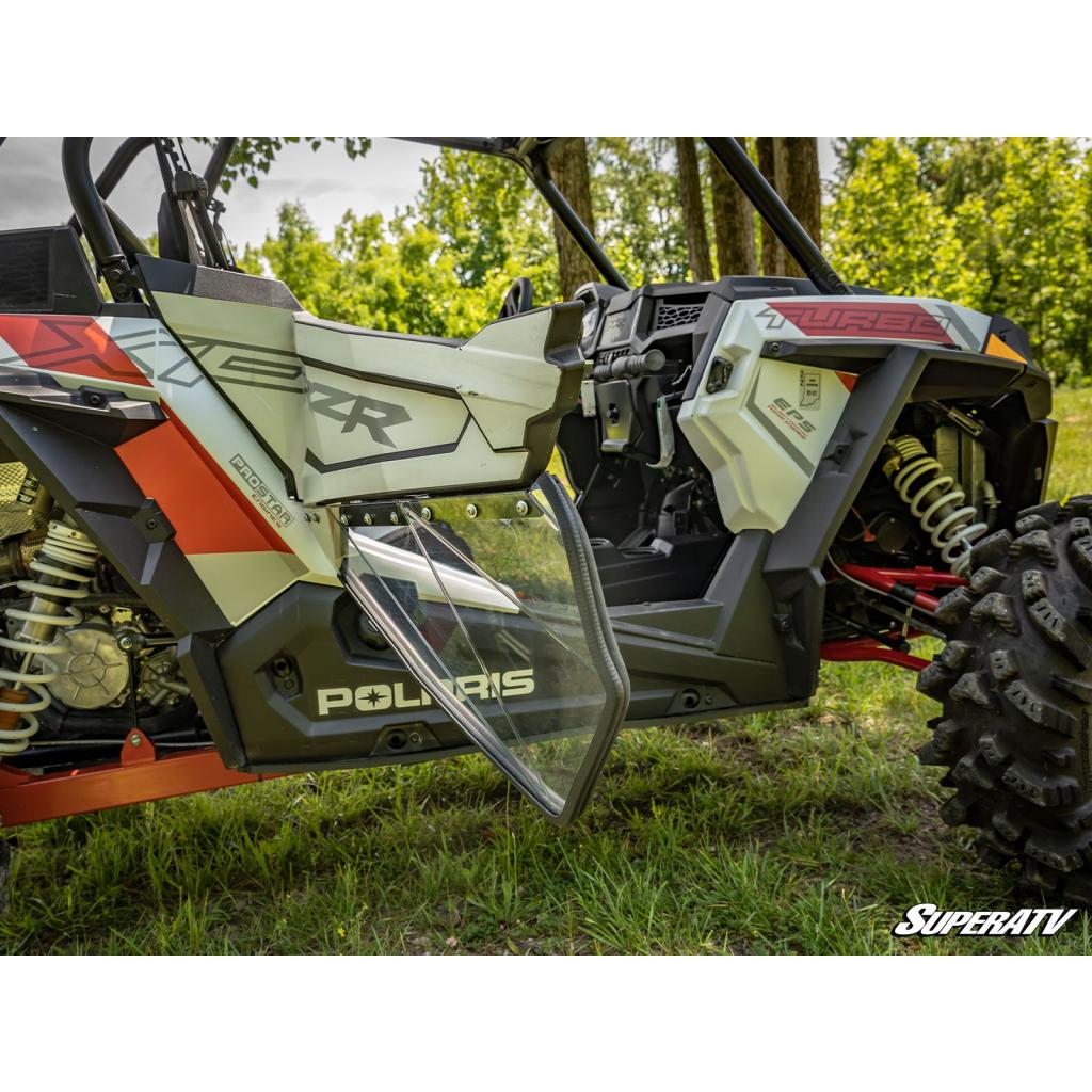 SuperATV Polaris RZR XP Turbo Clear Lower Doors - MojoMotoSport.com