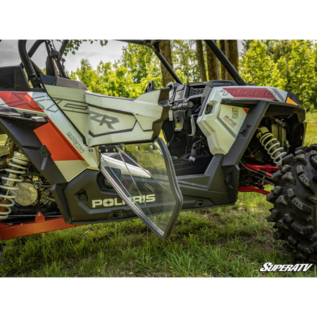 SuperATV Polaris RZR XP Turbo S Clear Lower Doors - MojoMotoSport.com