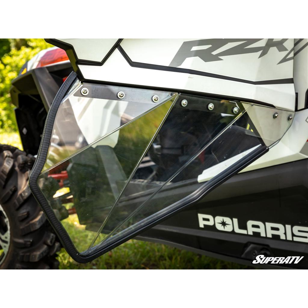 SuperATV Polaris RZR XP Turbo S Clear Lower Doors - MojoMotoSport.com