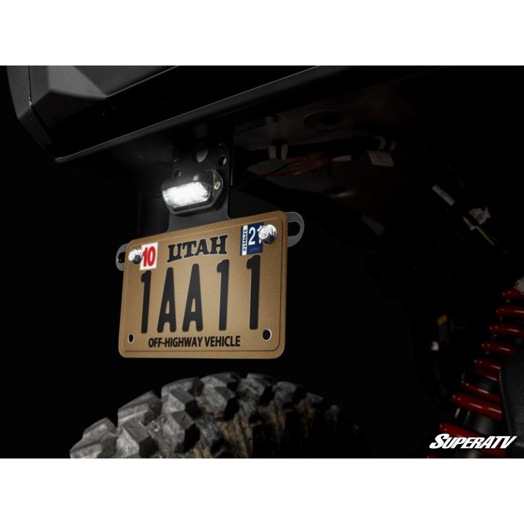 SuperATV Universal Lighted License Plate Holder - MojoMotoSport.com