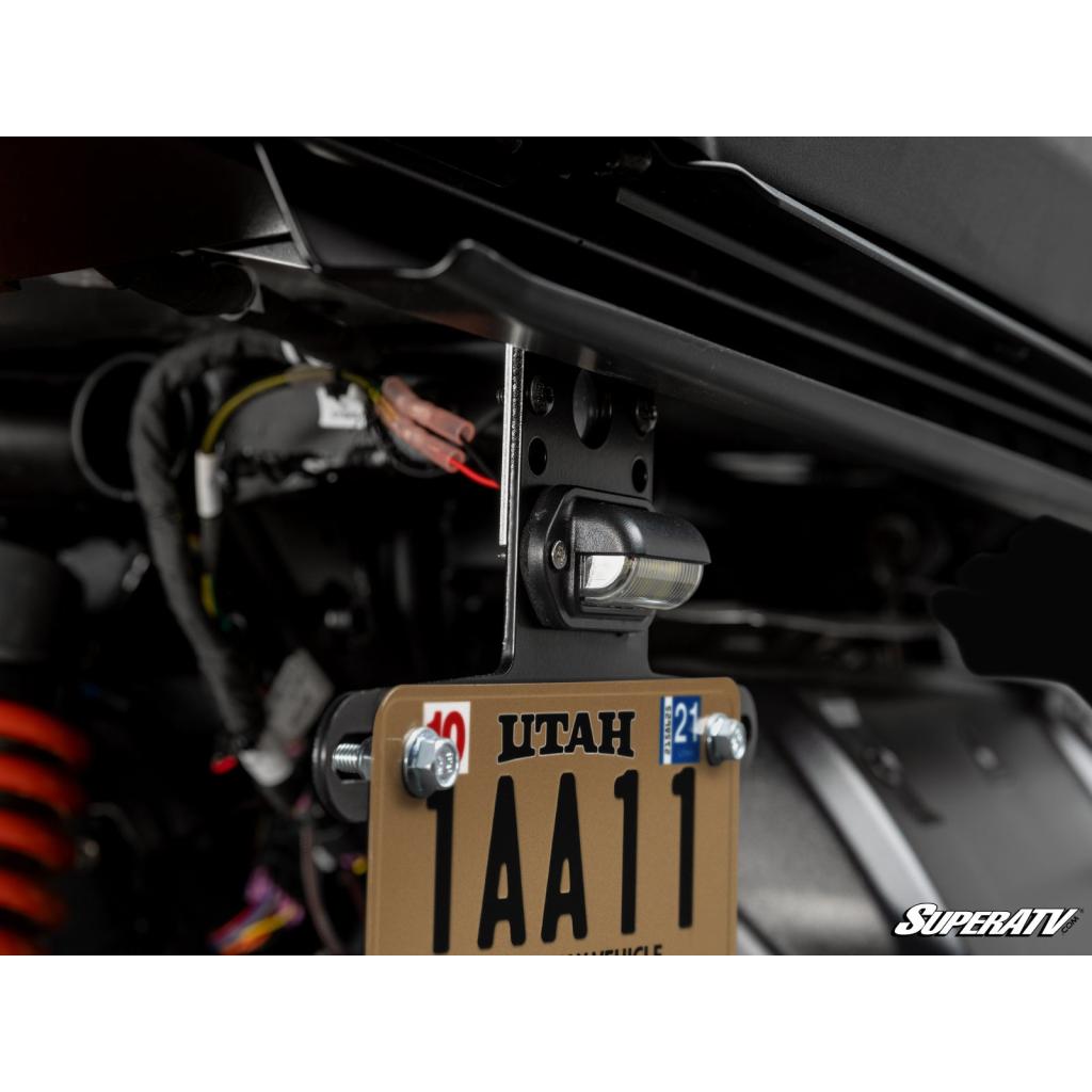 SuperATV Universal Lighted License Plate Holder - MojoMotoSport.com