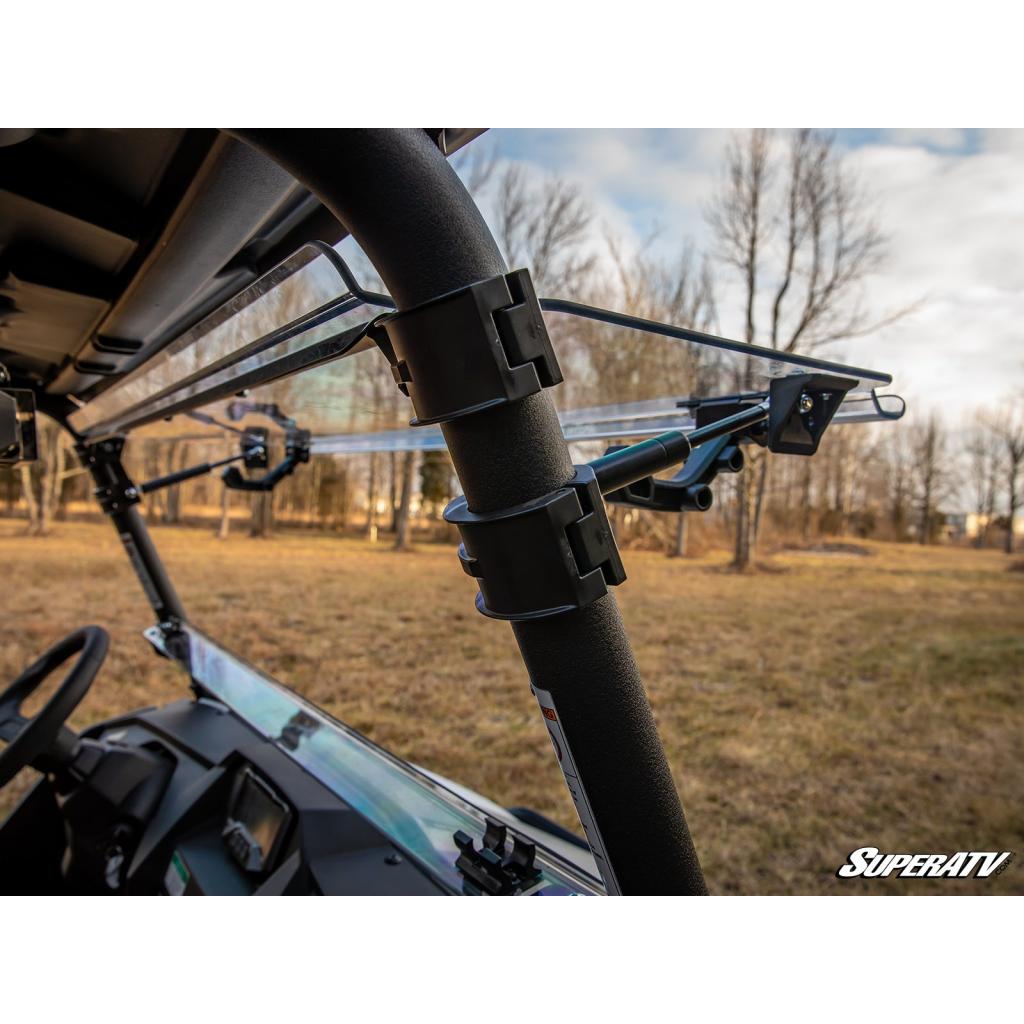 SuperATV Yamaha Wolverine X4 850 Scratch - Resistant Flip Windshield - MojoMotoSport.com