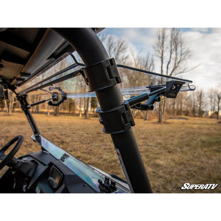 SuperATV Yamaha Wolverine X4 850 Scratch - Resistant Flip Windshield - MojoMotoSport.com