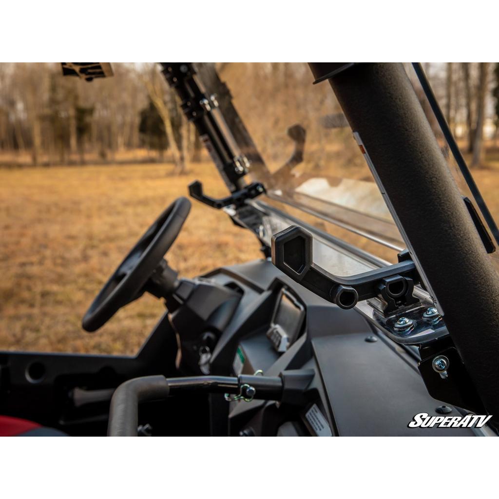 SuperATV Yamaha Wolverine X4 850 Scratch - Resistant Flip Windshield - MojoMotoSport.com