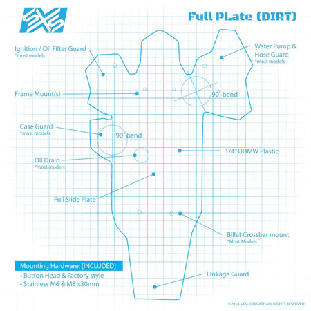 SXS Full Coverage Slide Plate 2022 - 23 Honda CRF250R/RX | D312 - MojoMotoSport.com
