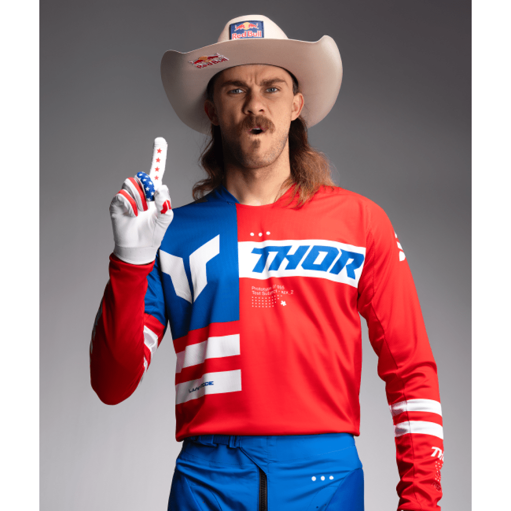 Thor 2025 Launchmode Patriot Jersey/Pant Kit - MojoMotoSport.com