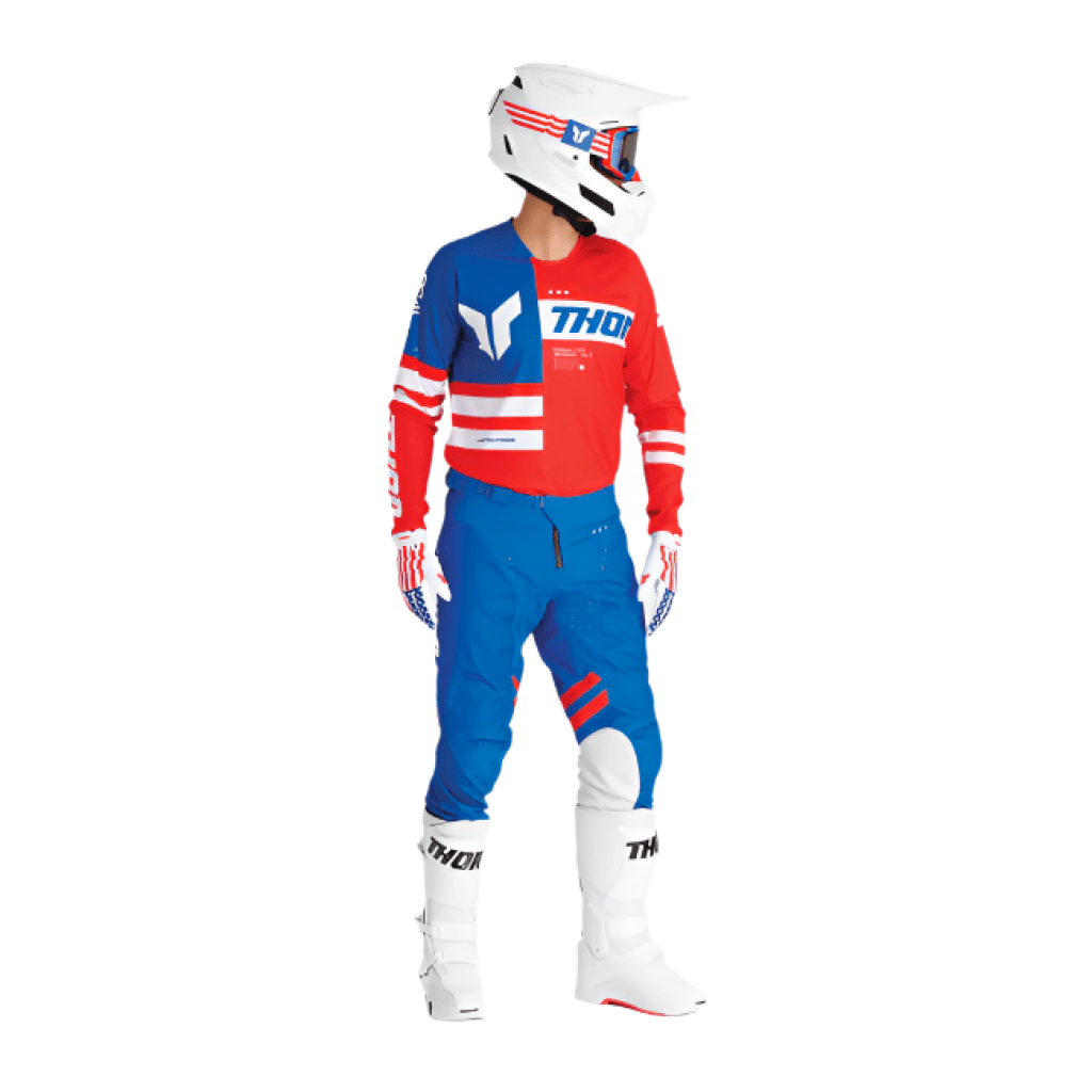 Thor 2025 Launchmode Patriot Jersey/Pant Kit - MojoMotoSport.com